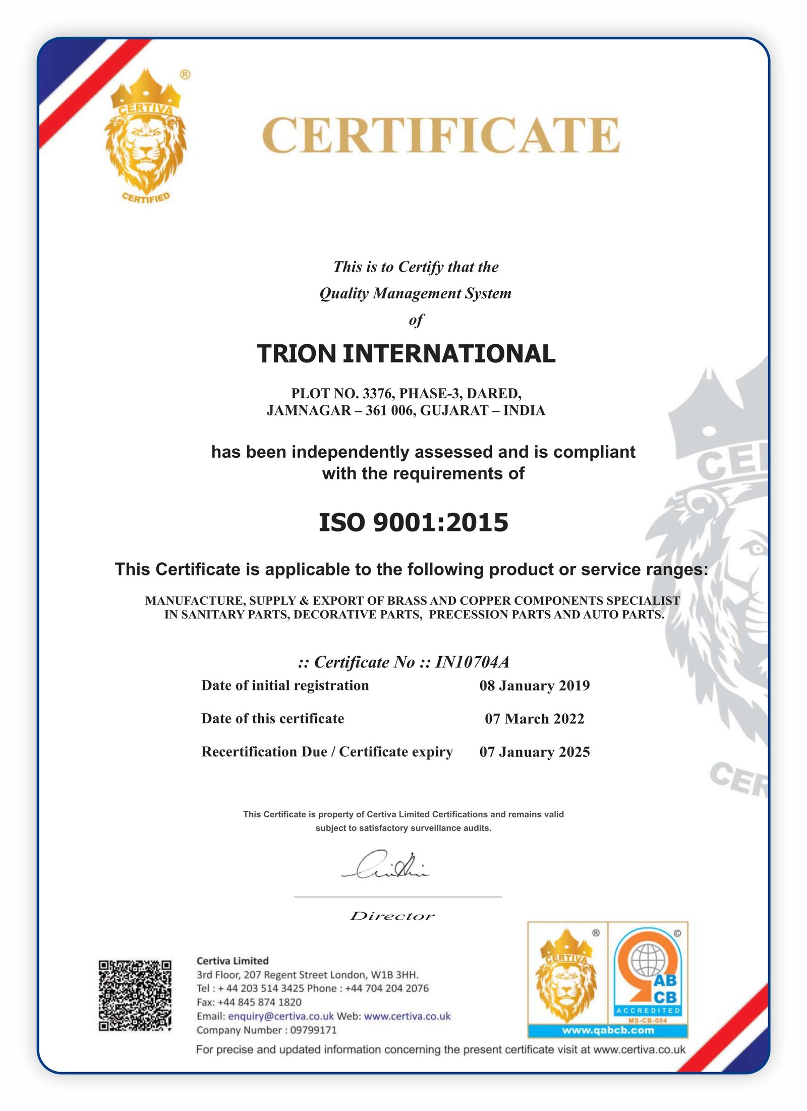 Trion International ISO